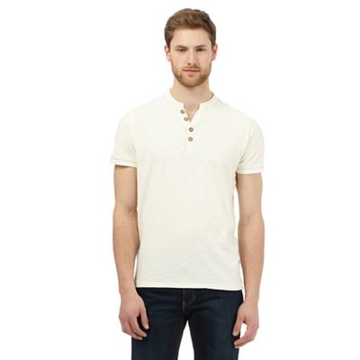Big and tall off-white henley t-shirt